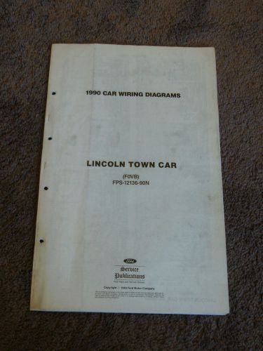 1990 lincoln town car electrical wiring diagrams manual schematic sheets oem