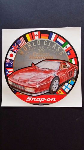 Vintage snap on tools "world class series '89 ferrari testarossa" decal  new nos