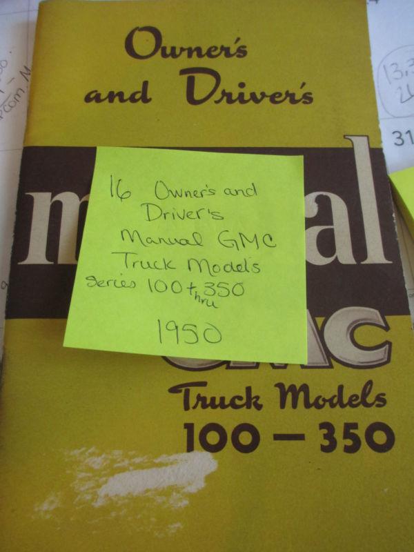 Owners and Drivers Manual GMC Truck Models 100-350 1950, US $22.99, image 9