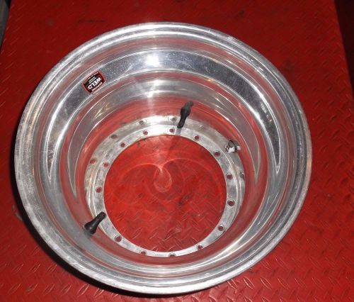 Sprint car race car weld non bead lock outer wheel half, 8 1/4&#034;