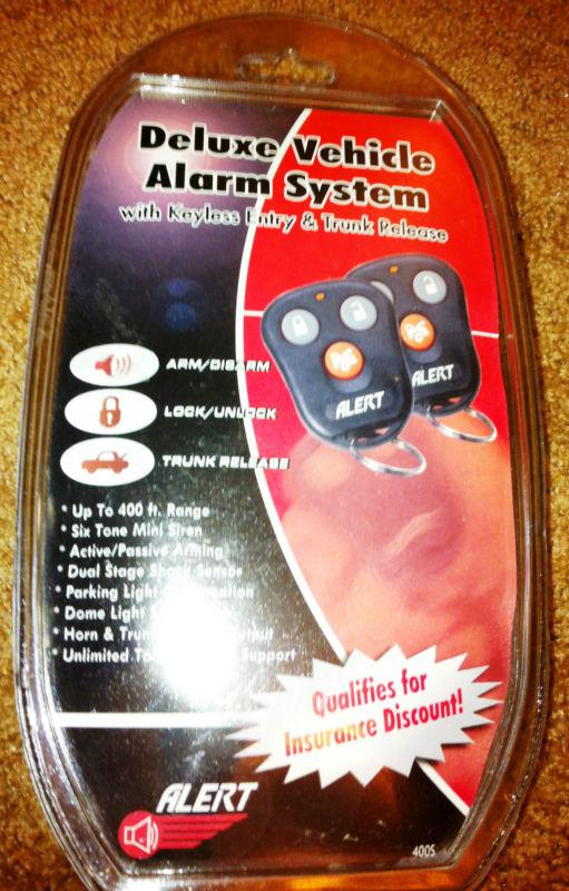 Deluxe vehicle alarm system 400ft with keyless entry & trunk release -model 400s