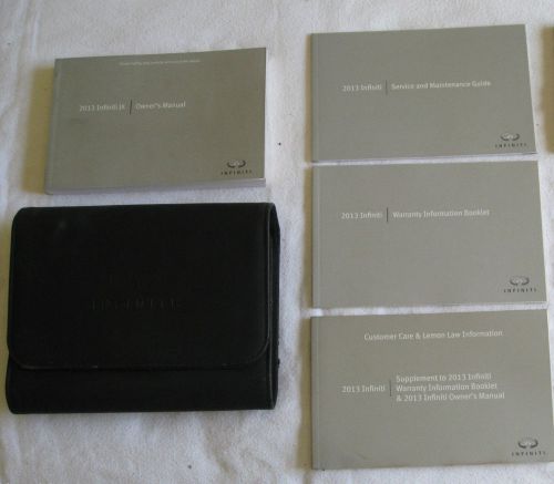 2013 infiniti jx35 oem owner&#039;s owners manual w/case &amp; quick ref (q)