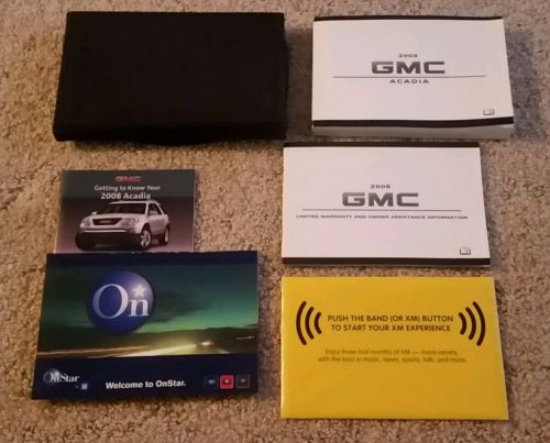 2008 gmc acadia user guide owner&#039;s manual with case oem