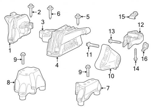 Chrysler oem dodge engine mount bracket 68102279ag image 1