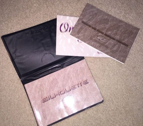 1998 oldsmobile silhouette owner&#039;s manual 4/pc.set &amp; black olds. factory case