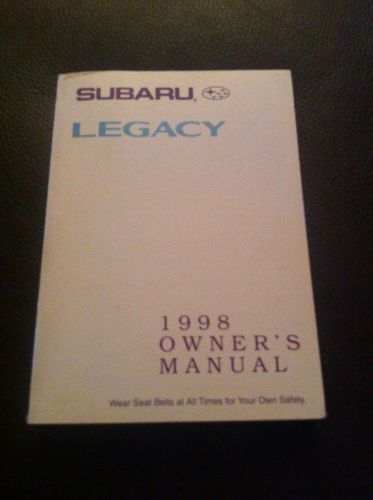 1998 subaru legacy owners manual