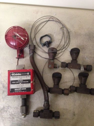 Boat fire suppression parts-kidde pressure operated switch, horn, nozzles