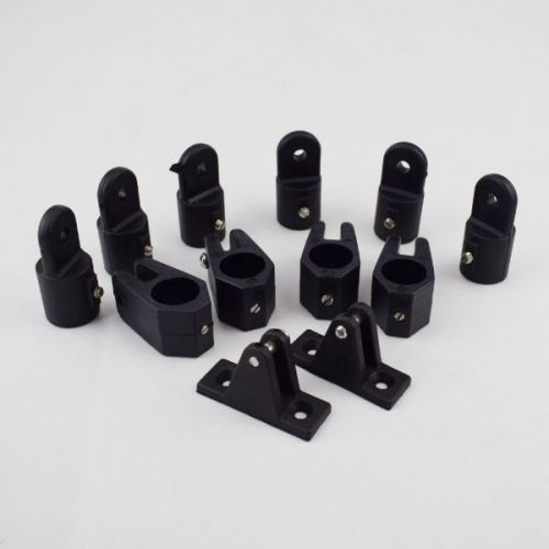 New arrival black nylon plastic set 3 bow bimini top fittings fit 7/8''
