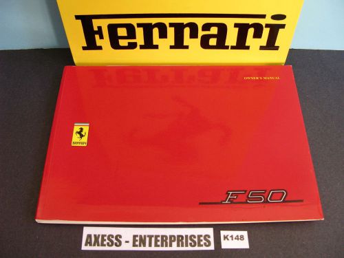 1995 ferrari f50 us ver. owners manual users technical instructions book # k148