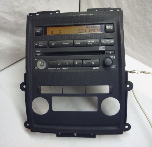 09-12 nissan frontier xterra radio 6 disc cd mp3 player 28185-9bh4a c50400