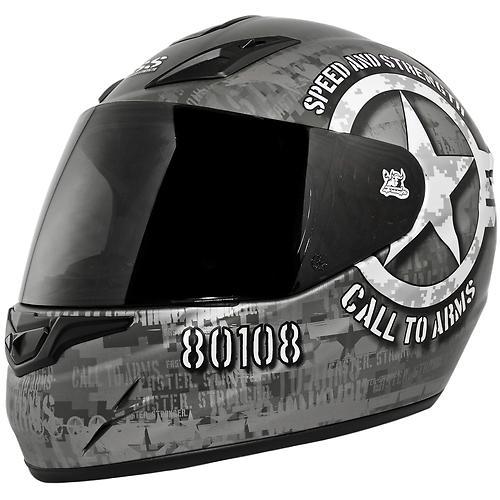 Speed and strength ss1000 call to arms matte black motorcycle helmet size xsmall