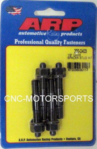 Arp carb stud kit 200-2403 1/2" spacer 5/16 oal 2.25 black oxide qty 4