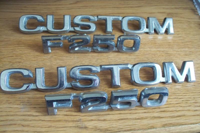 Vintage ford f250 custom fender emblems sets, ford f-250 f 250 emblem