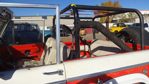 1966-77 ford early bronco rear roll cage kit | incorporates factory bar