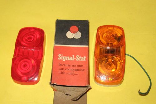 Complete signal-stat  12m orange &amp; red  marker lamp lens sae-p part 1213