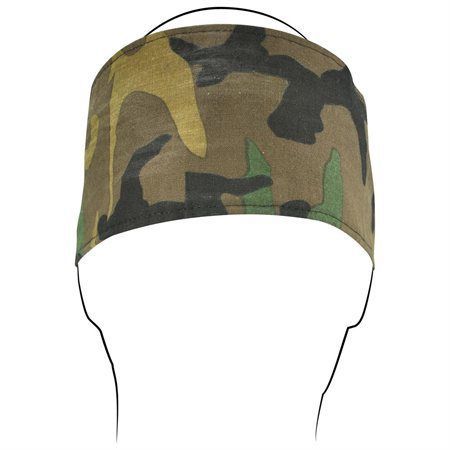 Zan headgear 100% cotton headband  woodland camo