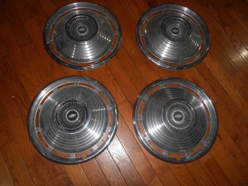 Oem original chevrolet 1966 1967 hub caps 14&#034; set/4 wheel covers -camaro-chevell