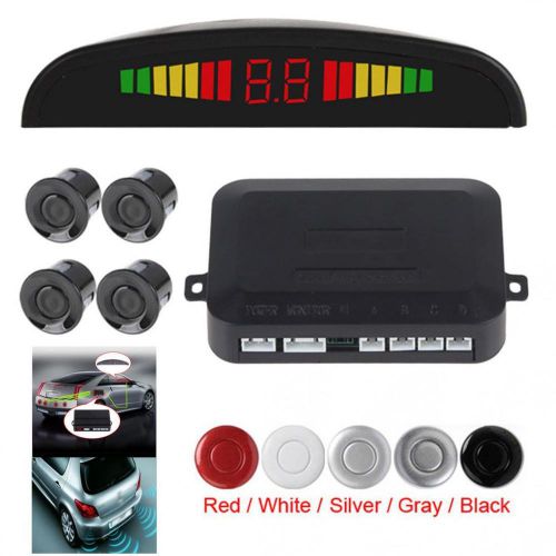 4color led monitor 4x rear buzzer radar sensor car audio alarm reverse parking