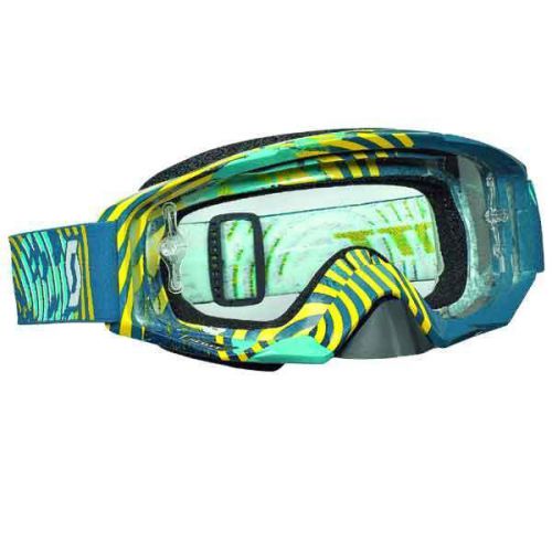 Scott usa tyrant mx/offroad goggles vinyl green/yellow/clear lens