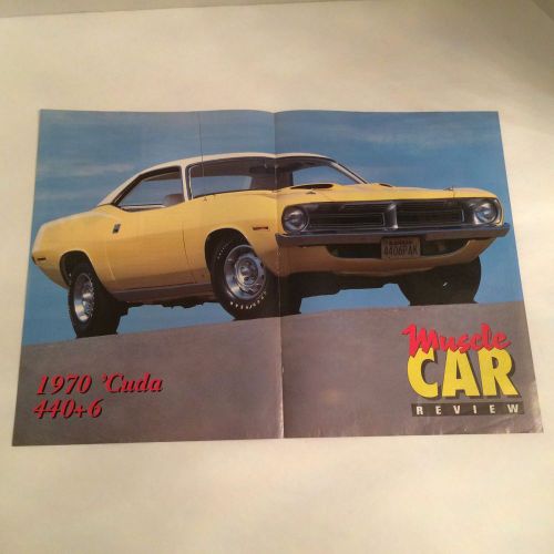 Muscle car review 1970 cuda 440+6 pullout poster