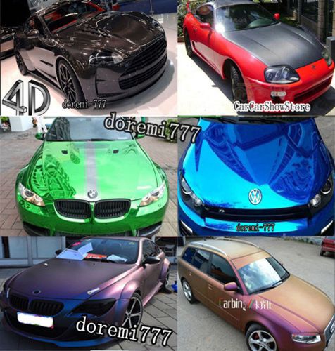 Full roll - 3d 4d 5d 6d carbon fiber glossy matte mirror chrome vinyl stickers