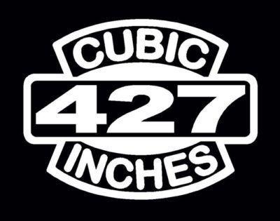 2 v8 427 cubic inches engine decal set 427 ci bbc emblem stickers