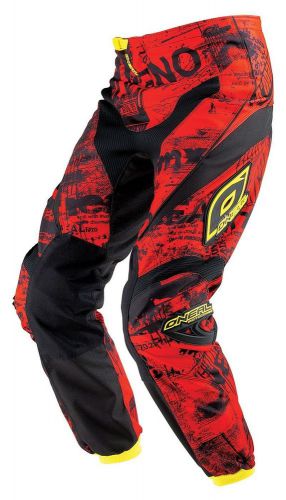 Oneal toxic  pants  dirt bike/ off-road / atv red black size 30