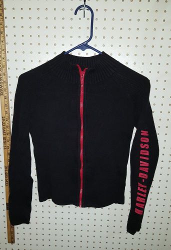 Harley davidson women’s small sweater – motorcycle sweater black / red
