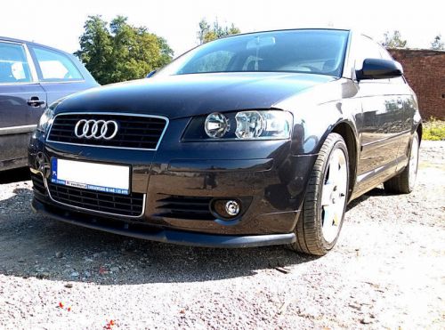 Md - audi a3 8p pre facelift 03-05 abs plastic glossy front bumper splitter