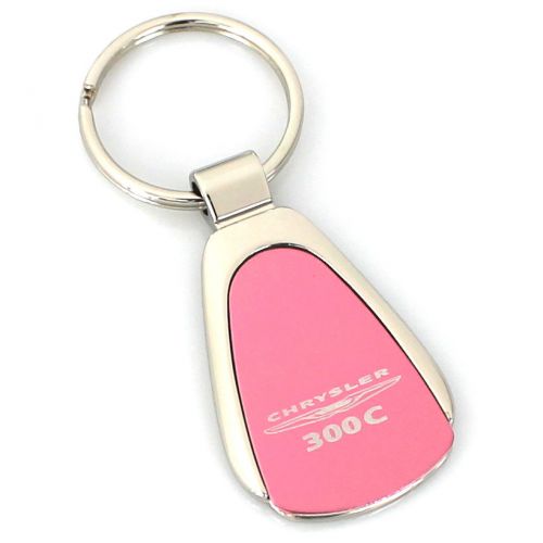 Chrysler 300c pink tear drop metal key ring