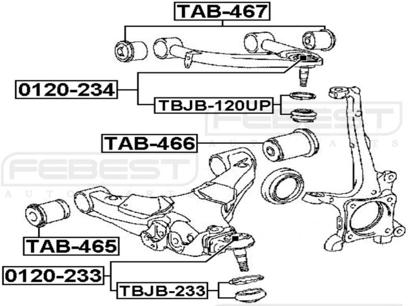 BALL JOINT FRONT UPPER ARM - TOYOTA FJ CRUISER GSJ15 2006 OEM 48610-60070, US $41.95, image 2