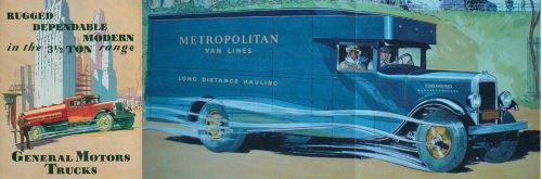 1931 gmc 3 1/2 ton truck huge original color brochure mint