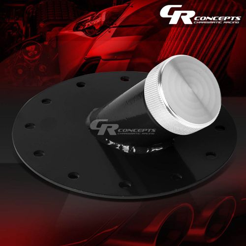 Bolt-on fuel cell tank 45° 1.5"remote fast fill 2.75"filler neck pipe+cap black