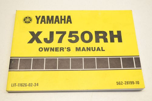 New oem yamaha xj750rh owner's manual nos