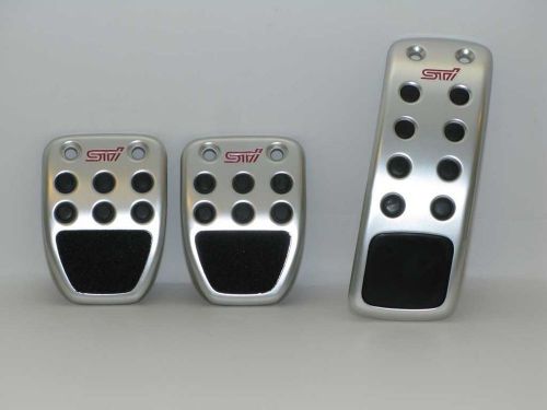 Genuine subaru sti pedal pad set (m/t)
