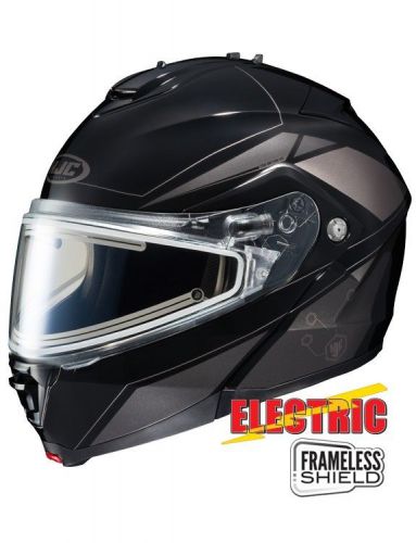 Hjc is-max 2 elemental snow helmet w/frameless electric shield silver/black