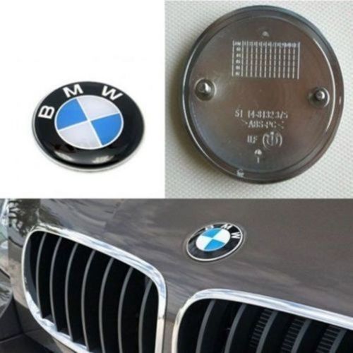 New car emblem chrome front badge logo 82mm pins for bmw hood/trunk