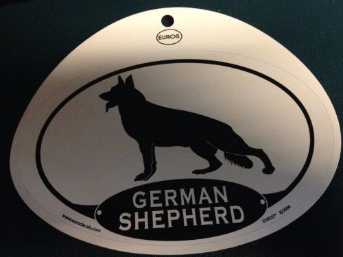 Gsd german shepherd car euro car vinyl decal sticker 5.75&#034; x 4.5&#034; oval