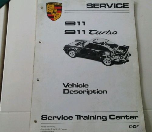 1987 porsche 911 turbo service vehicle description