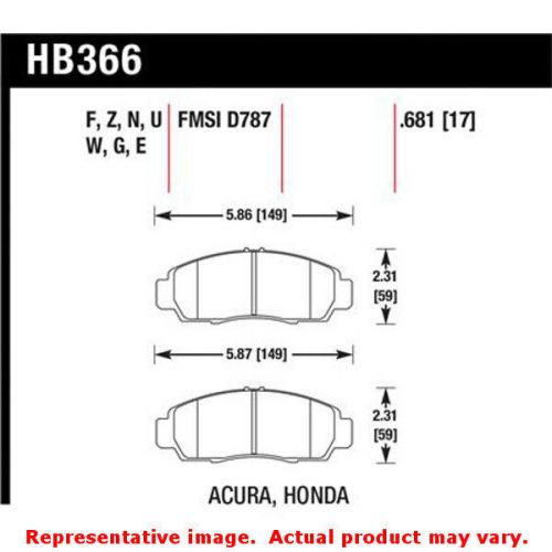 Hawk hb366f.681 hps brake pads fits:acura 2001 - 2003 cl  position: front; 1999