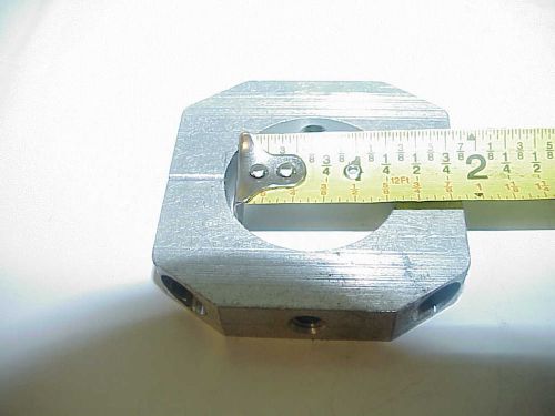 Silver aluminum 1-1/2&#034; round weight ballast clamp mount bracket c7 imca ump