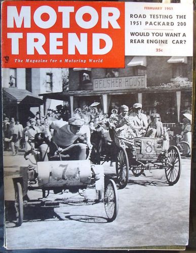 Motor trend feb 1951 1951 packard 200 dimatteo midget  1924 hispano-suiza