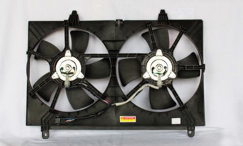 Dual radiator and condenser fan assembly tyc 621210 fits 03-08 infiniti fx35