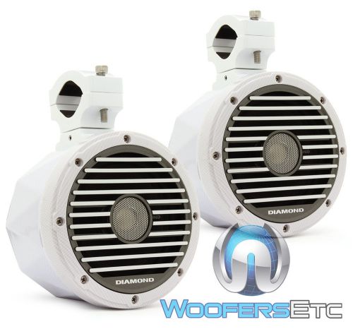 Diamond audio hxm65podcfw white 6.5&#034; marine boat tower pod motorsports speakers