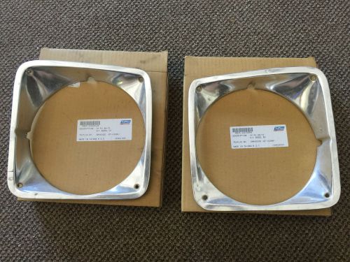1969-1972 chevrolet c10 headlight trim ring bezel left right lh rh pair