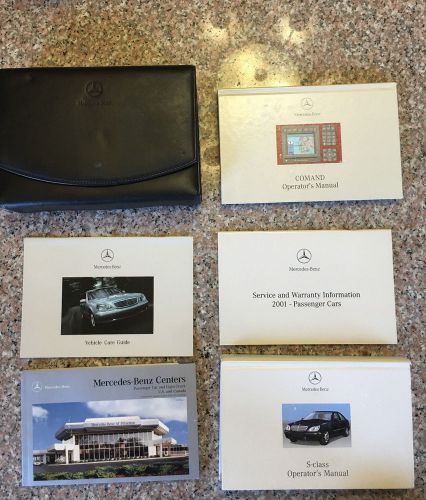 2001 mercedes benz mb s class s430 s500 s55 amg s600 owners manual set
