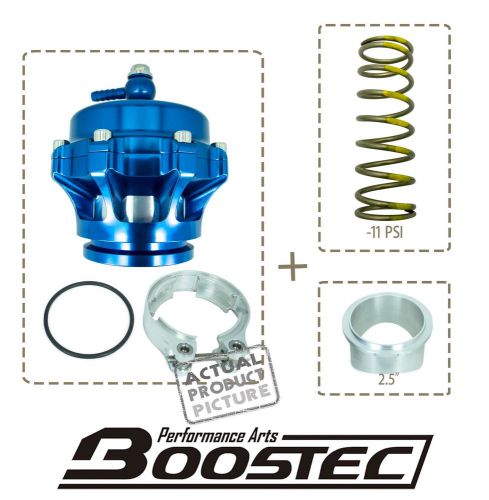 Boostec r50 billet blow-off valve bov blue cnc-machined aluminum -11 psi