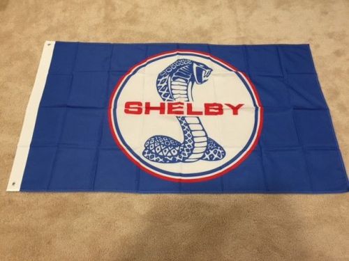 Shelby mustang cobra ford garage man cave 3' x 5' flag banner free shipping