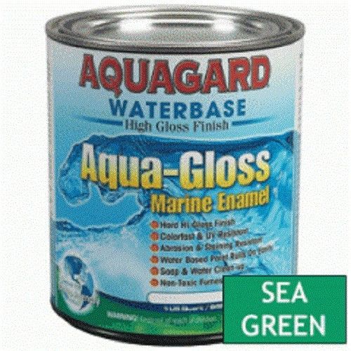Aquagard aqua gloss waterbased enamel - 1qt - sea green - new listing