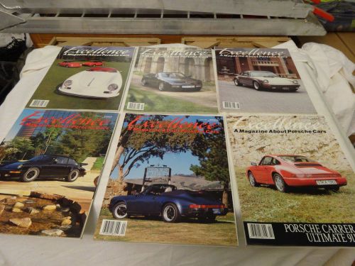 6 issues 1989 porsche excellence magazines